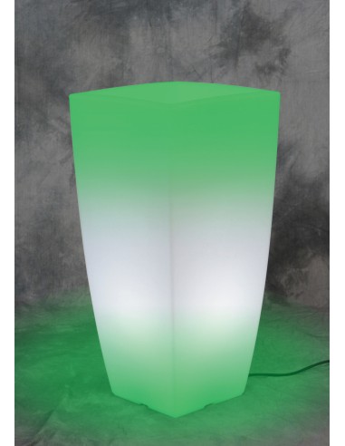 VASO HOME LIGHT QUADRO 33X33X70 CM GHIACCIO VER