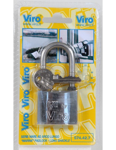 VIRO BL 574.42 LUCCHETTO OTT MARE ARCO LUN 40 MM