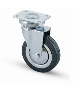 RUOTA CARRELLO D 100 MM GOMMA 155 PIASTRA