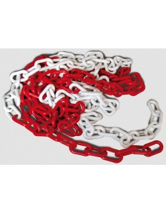 CATENA PLASTICA BIANCO ROSSO D 6 MM DA 25 M