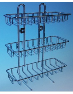 MENSOLA ACCIAIO 3 RIPIANI CROMO DFW0225S