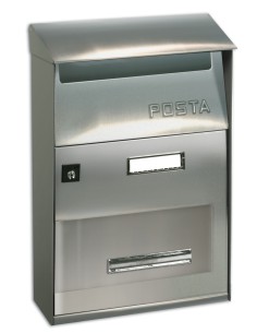 CASSETTA POSTALE ALUBOX FT INOX LISCIO 22X11X32,5 CM