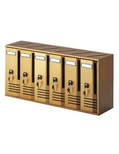 CASSETTA POSTALE ALUBOX CUBO C6 62X17,5X30 BRONZO