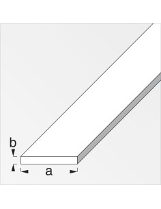 PROFILO BIANCO H.200 CM PIATTO 25X2 MM