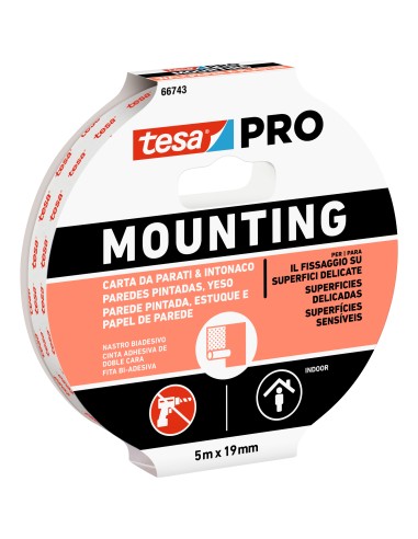 NASTRO BIADESIVO TESA MOUNTING PRO MURO 19MMX5M