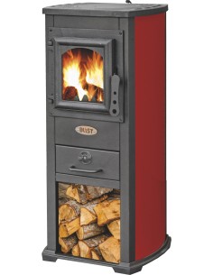 STUFA LEGNA  5.0 KW BERNA LUX ROSSO