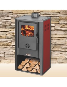 STUFA LEGNA  7,2 KW ATENE ROSSO