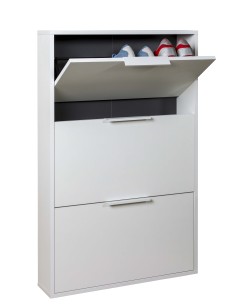 SCARPIERA 3 RIBALTE SLIM CM. 65X15X105 H BIANCO