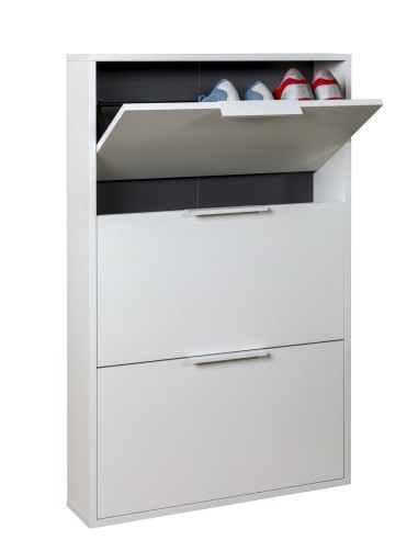 SCARPIERA 3 RIBALTE SLIM CM. 65X15X105 H BIANCO