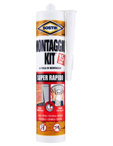 BOSTIK MONTAGGIO KIT SUPER RAPIDO 370 G CARTUC