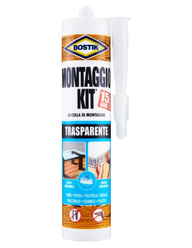 BOSTIK MONTAGGIO KIT TRASPARENTE 310 G CARTUC