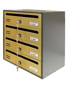 CASSETTA POSTALE ALUBOX CUBO/R 4 38,5X25X43 ORO