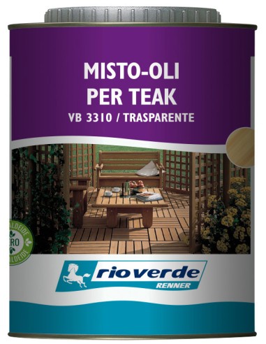 RIOVERDE VB 3310 OLIO PER TEAK 0,750 L TRASPARENTE