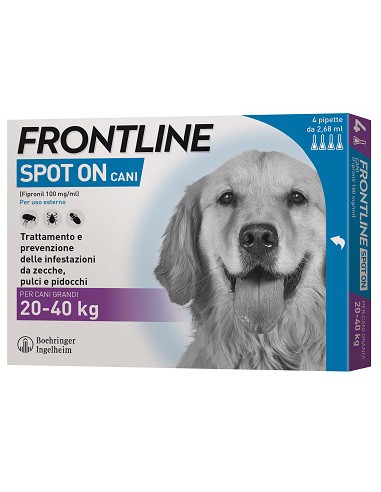 FRONTLINE SPOT-ON 20-40 KG CANI GRANDI 3+1 PIPETTE