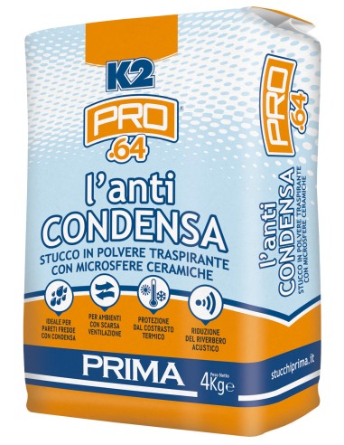 STUCCO ANTICONDENSA IN POLVERE K2 DA 4 KG