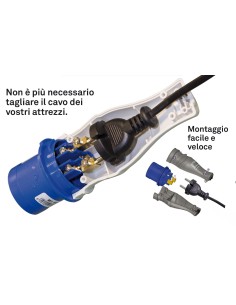 ROSI 1820 ADATTATORE INDUSTRIALE SPINA SCH IP44