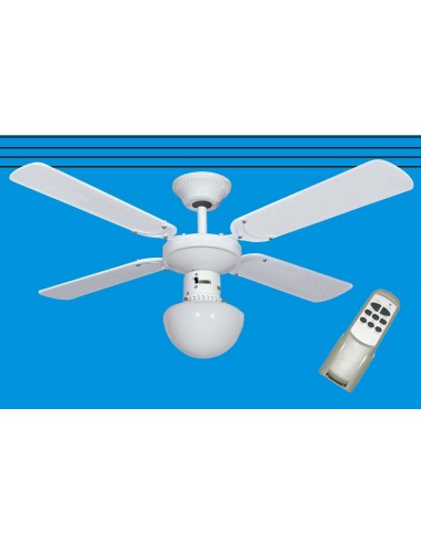 VENTILATORE A SOFFITTO C/TELEC+LUCE D 105 BIANCO