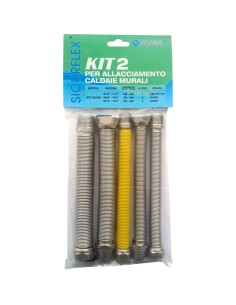 KIT RACCORDO INOX ESTENSIBILE 1/2 PER CALDAIA KIT 2