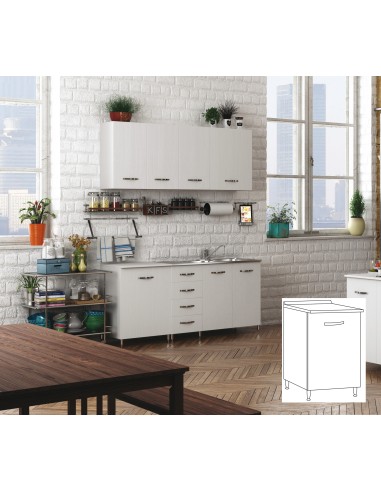 KIT CUCINA BASE 1 ANTA 40X50XH85 CM BIANCO