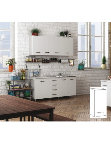KIT CUCINA PENSILE 1 ANTA 40X30XH72 CM BIANCO   .