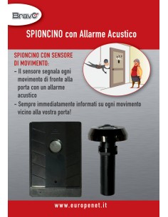 SPIONCINO  90 GRADI C/ALLARME ACUSTICO BRAVO