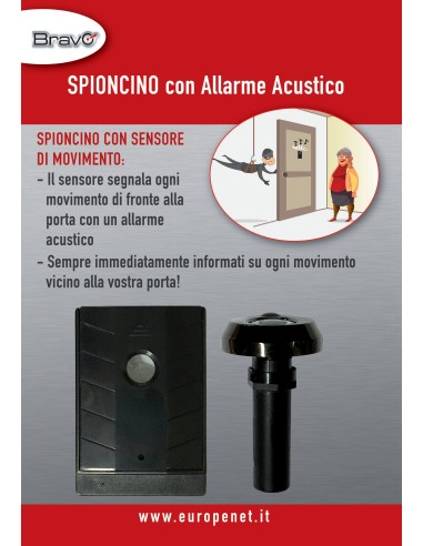 SPIONCINO  90 GRADI CON ALLARME ACUSTICO BRAVO