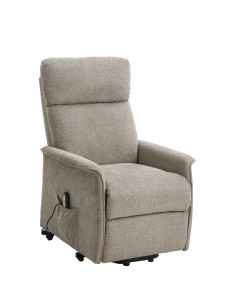 POLTRONA RECLINER RELAX ALZAPERSONA TESSUTO BEIGE