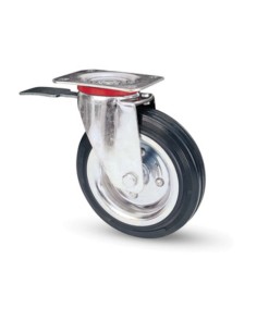 RUOTA INDUSTRIALE D  80 GOMMA 80BIS PIASTRA GIR FRE