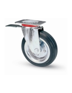 RUOTA INDUSTRIALE D 200 GOMMA 80BIS PIASTRA GIR FRE