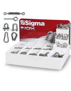 ESPOSITORE DA BANCO C/400 ACCESSORI INOX