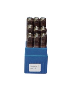 PUNZONI IN ACCIAIO SERIE  9 NUMERI 6X67 MM