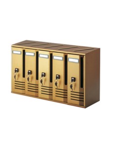 CASSETTA POSTALE ALUBOX CUBO C5 52X17,5X30 BRONZO