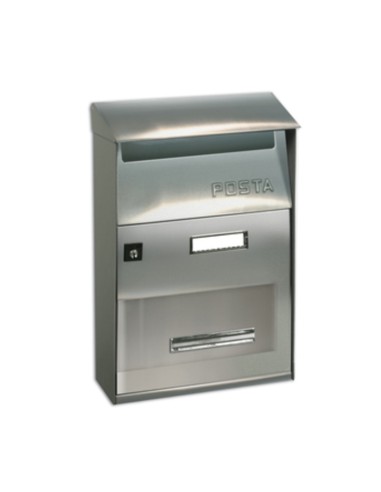 CASSETTA POSTALE ALUBOX FT INOX LISCIO 22X11X32,5CM