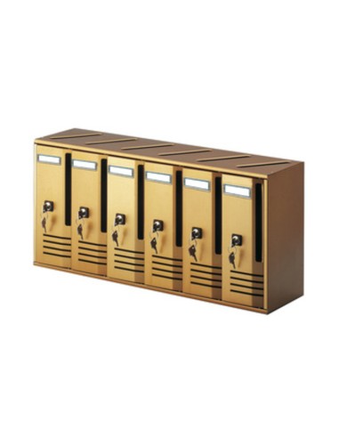 CASSETTA POSTALE ALUBOX CUBO C6 62X17,5X30 BRONZO