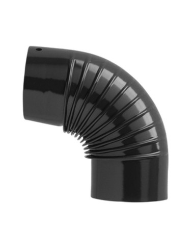 GOMITO P/STUFA 90 D 15 CM NERO OPACO
