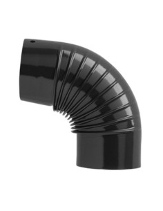 GOMITO P/STUFA 90 D 12 CM NERO OPACO
