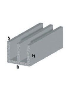 PROFILO ARGENTO H.200 CM CANALINO UU 20X18X1 MM*