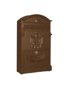 CASSETTA POSTALE REGIA POSTA ALL 26X9X41 CM BRONZO