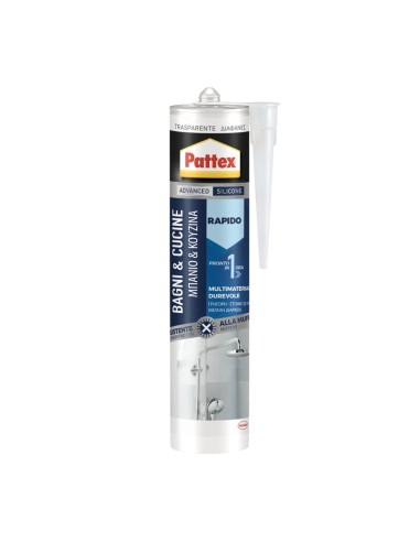PATTEX SILICONE BAGNICUCINE RAPIDO TRASP 300 ML