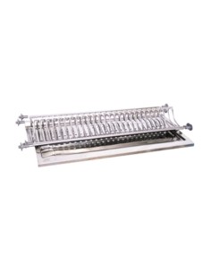 MENSOLA COLAPIATTI ACCIAIO INOX C/VASCH 76 CM