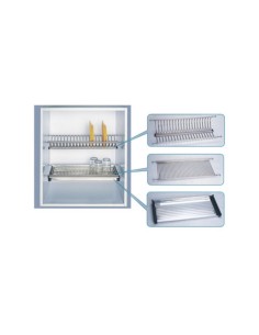 MENSOLA COLAPIATTI ACCIAIO INOX C/VASCH 86 CM