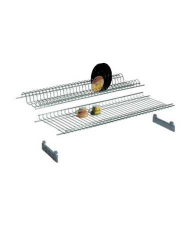 MENSOLA SCOLAPIATTI ACCIAIO CROM C/SUPP 86 CM