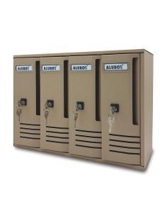 CASSETTA POSTALE ALUBOX CUBO C4 42X17,5X30 SABBIA