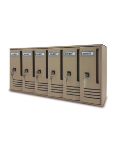 CASSETTA POSTALE ALUBOX CUBO C6 62X17,5X30 SABBIA