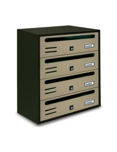 CASSETTA POSTALE ALUBOX CUBO/R 4 38,5X25X43 SABBIA