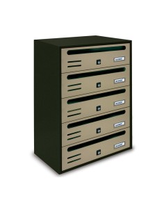 CASSETTA POSTALE ALUBOX CUBO/R 5 38,5X25X53 SABBIA