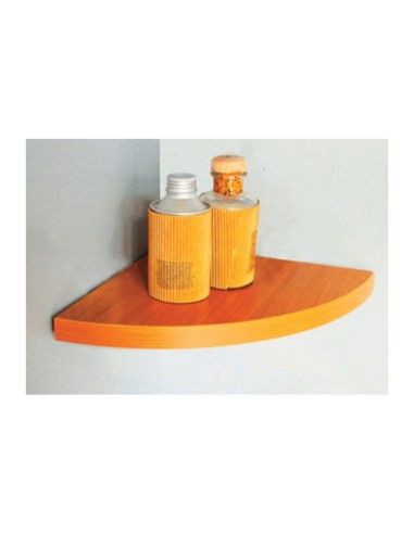 MENSOLA ANGOLO SQUADRATA NOCE 35X35X1,8 CM