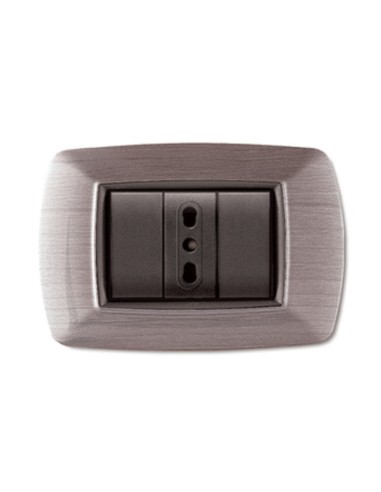 PLACCA LIFE LIVING PLAST ACCIAIO SATINATO 3P