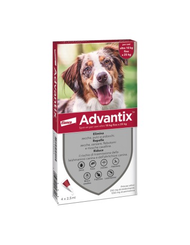 ADVANTIX SPOT ON 6 PIPETTE CANI 10-25 KG