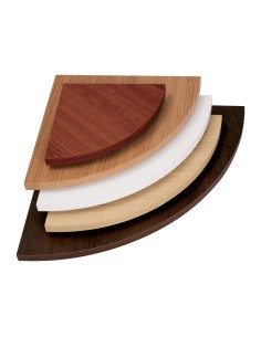 MENSOLA ANGOLO SQUADRATA NOCE 25X25X1,8 CM